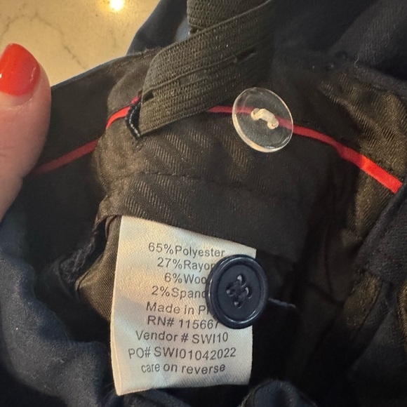 Isaac Mizrahi Black Garment with Red Accents - Picture 3 of 7